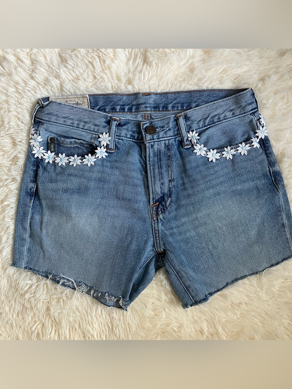 Abercrombie & Fitch Upcycled Denim Cutoff Shorts